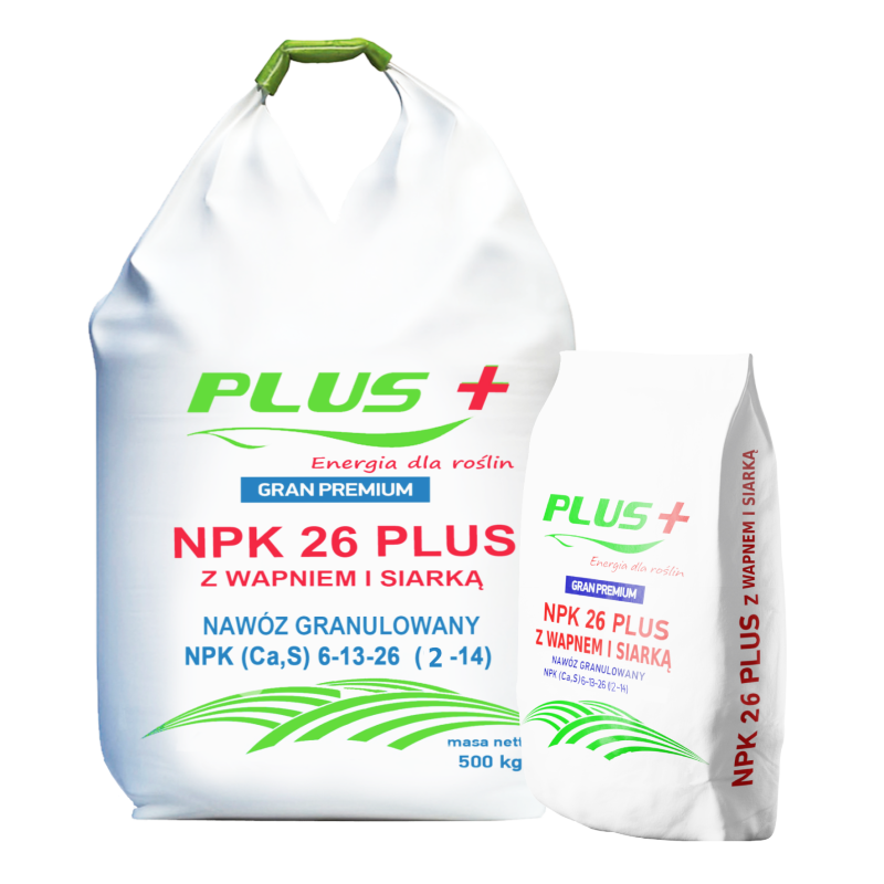 Nawóz NPK 26 PLUS z wapniem i siarką 50kg