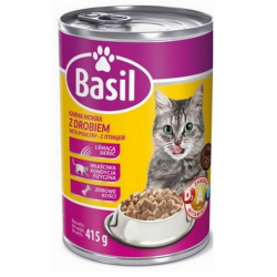 Basil karma mokra z drobiem dla kotów 415g