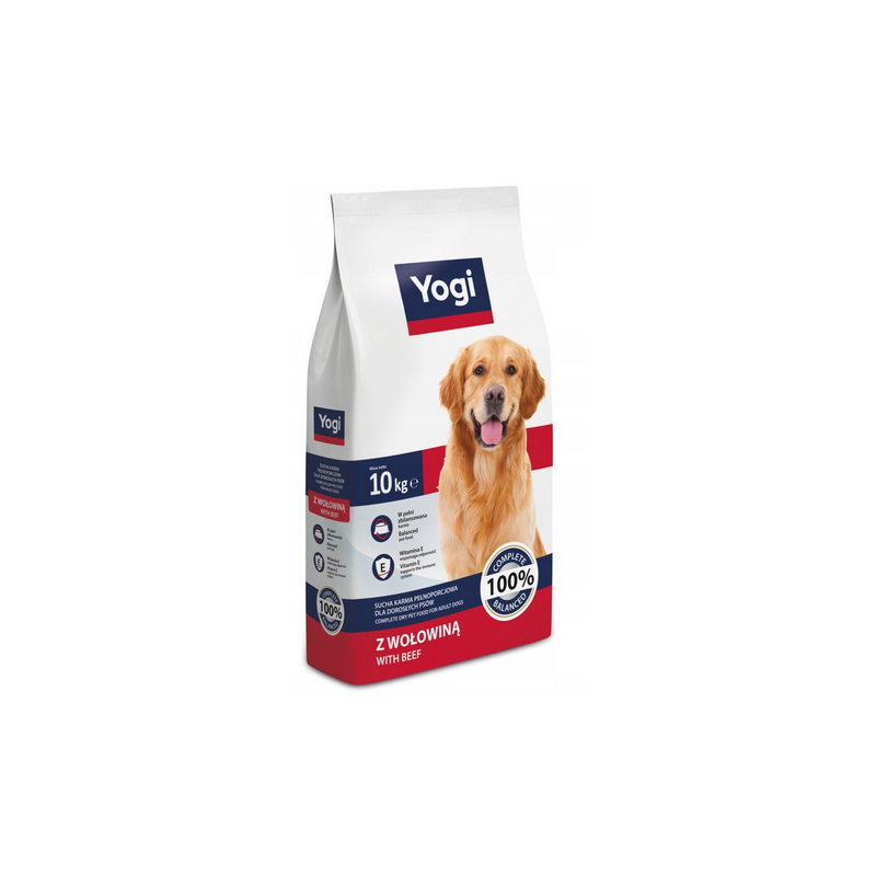 Yogi sucha karma dla psów z wołowiną 10kg